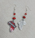 Africa Earrings Silver Red Dangle Jewelry Women Beaded Pendant