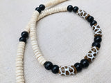 Men Necklace Black Brown Beige Beaded Jewelry Ethnic Jewelry Gift Ideas