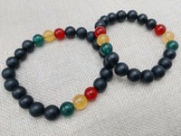 Rasta Bracelet Beaded Unisex Jewelry Stretch Handmade Statement Gift Ghana