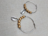 Silver Hoop Earrings Cowrie Shell Gold Women Dangle Jewelry
