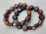 Wood Bracelet Beaded Men Jewelry Statement Wooden Stretch