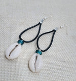 Cowrie Earrings Women Jewelry Handmade Leather Dangle Women