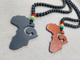 Africa Necklace Beaded African Jewelry Rasta Ghana Large Black Red Yellow Green Handmade Gift