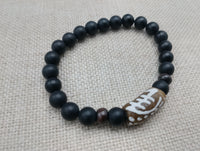 Gye Nyame Bracelets Beaded African Ghana Jewelry Unisex Black