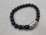 Gye Nyame Bracelets Beaded African Ghana Jewelry Unisex Black