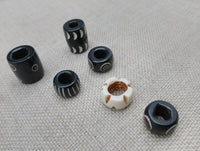 Locs Hair Jewelry Set of 6 Accessories Large Dread Beads Men Women Black Owned Business Brown Cream Twist Braids