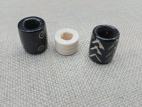 Large Hair Accessories Dread Beads Locs Men Women Black Owned Business Brown Cream Twist Braids Set of3