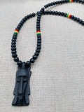 Men Necklace African Jewelry Beaded Red Yellow Green Black Handmade