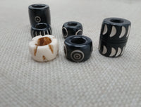 Locs Hair Jewelry Set of 6 Accessories Large Dread Beads Men Women Black Owned Business Brown Cream Twist Braids