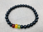 Ghana Bracelets Red Black Green African Jewelry Stretch Handmade Size 8