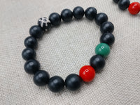 Pan African Bracelet Beaded Red Black Green Jewelry Men Large