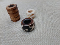Locs Hair Jewelry Dreadlocks Large Hole Accessories Dread Beads Men Women Black Owned Business Brown Cream Twist Braids Set of 3