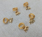 Gold Elephant Hair Locs Accessories Jewelry Braids Twist Set of 5