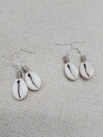 Cowrie Earrings Silver Women Jewelry Handmade Dangle