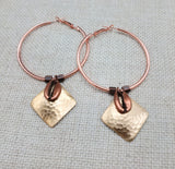 Copper Earrings Gold Jewelry Hoop Stainless Steel Women