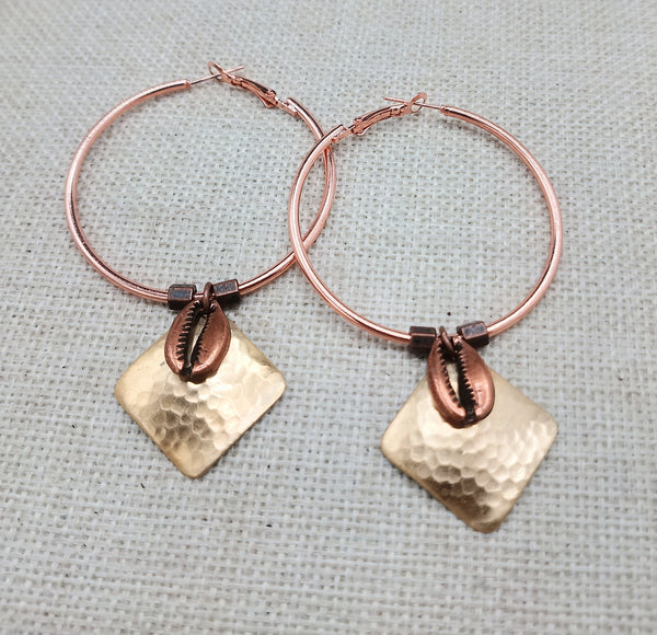 Copper Earrings Gold Jewelry Hoop Stainless Steel Women