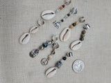 Locs Hair Jewelry Set of 8 Cowrie African Elephants Natural Stone Accessories Braids Twist Dreads Unisex