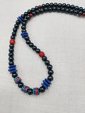 African Necklace Men Jewelry Black Red Blue Ethnic Africa