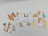 Hair Locs Jewelry Braids Twist Accessories Gold Rasta African Cowrie Set of 25