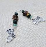 Africa Earrings Silver Pendant Beaded Ethnic Women Jewelry Dangle