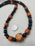 Men Necklace Jewelry Beaded Black Brown Unique Ethnic
