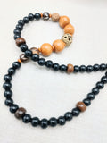 Men's Necklace Beaded Jewelry Black Brown Ethnic Statement Handmade