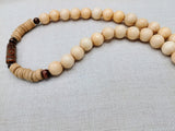 Men Necklace Agate Wood Beaded Jewelry Statement Ethnic Unique