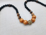 Men's Necklace Beaded Jewelry Black Brown Ethnic Statement Handmade