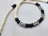 Men Necklace Black Brown Beige Beaded Jewelry Ethnic Jewelry Gift Ideas
