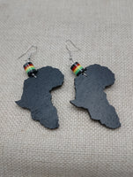 Black Africa Earrings Women Motherland Wooden Jewelry