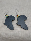 Black Africa Earrings Women Motherland Wooden Jewelry