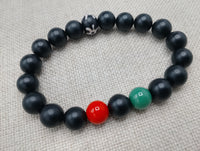 Pan African Bracelet Beaded Red Black Green Jewelry Men Large
