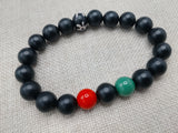 Pan African Bracelet Beaded Red Black Green Jewelry Men Large