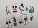 Women Small Beaded Earrings Jewelry Set of 10 Handmade Ethinc Afrocentric Boho