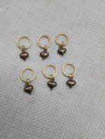 Hair Locs Jewelry Heart Antique Gold Small Twist Braids Dreads Women Dangle Brass