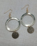 Gold Earrings Women Round Circle Dangle Jewelry