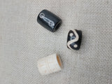 Men Large Dreadlocks Beads Hole Hair Accessories Dreads Loc Jewelry Set of 3 Bone Carved Ethnic Twist Braids