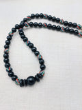 Men Necklace Pan African Inspired Jewelry Black Green Red Beaded