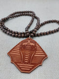 Men Necklace Wood Beaded Egyptian King Pharaoh Jewelry Gift Statement