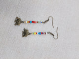 Elephant Earrings Small Beads Ethnic Women Jewelry