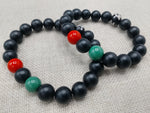 Pan African Bracelet Beaded Red Black Green Jewelry Men Large