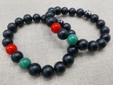 Pan African Bracelet Beaded Red Black Green Jewelry Men Large