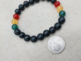 Rasta Bracelet Beaded Unisex Jewelry Stretch Handmade Statement Gift Ghana