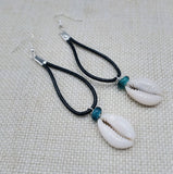 Cowrie Earrings Women Jewelry Handmade Leather Dangle Women