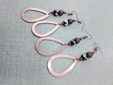 Women Teardrop Copper Earrings Dangle Jewelry Fashion Statement