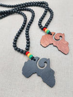 Africa Necklace Beaded African Jewelry Rasta Ghana Large Black Red Yellow Green Handmade Gift