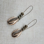 Cowrie Earrings Antique Gold Beaded Long Women Jewelry