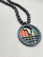 African Necklace Kente Jewelry Handmade The Blacker the Berry Design Beaded