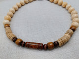 Men's Necklace Beaded Wooden Jewelry Handmade Gift Ideas Statement