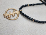 African Adinkra Gye Nyame Necklace Black Brass Jewelry Unisex